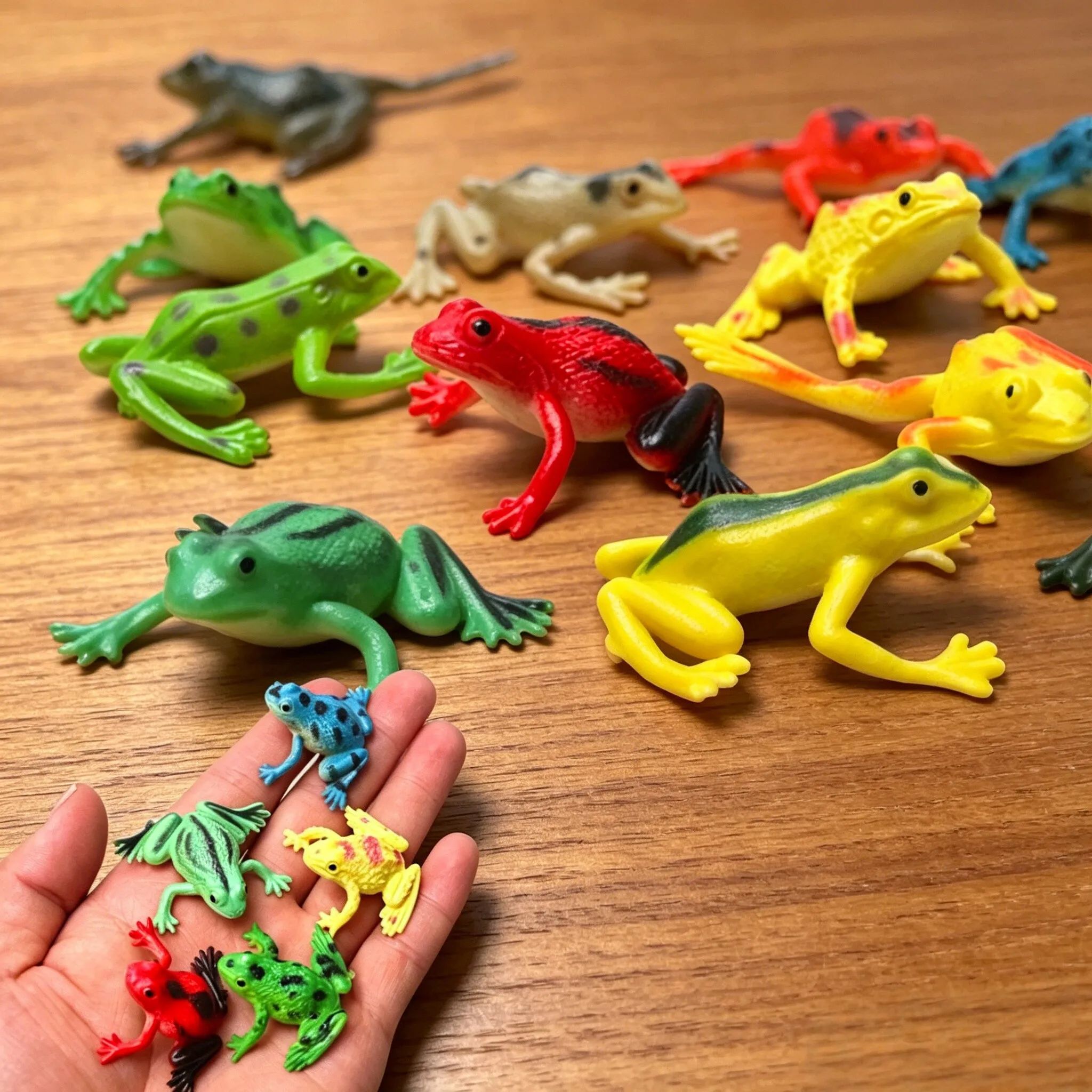 Science And Hobby - 12 個リアルなカエル像子供科学おもちゃ PVC 熱帯ツリーカエル両生類動物モデル趣味コレクター家の装飾