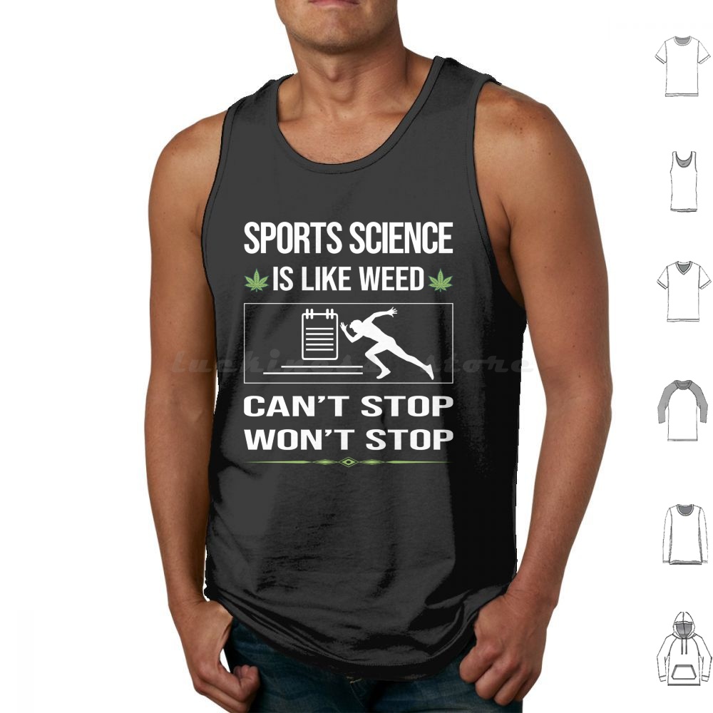 Science And Hobby - 面白い「Can't Stop Sports Science」タンクトップ プリントコットン「Can't Stop