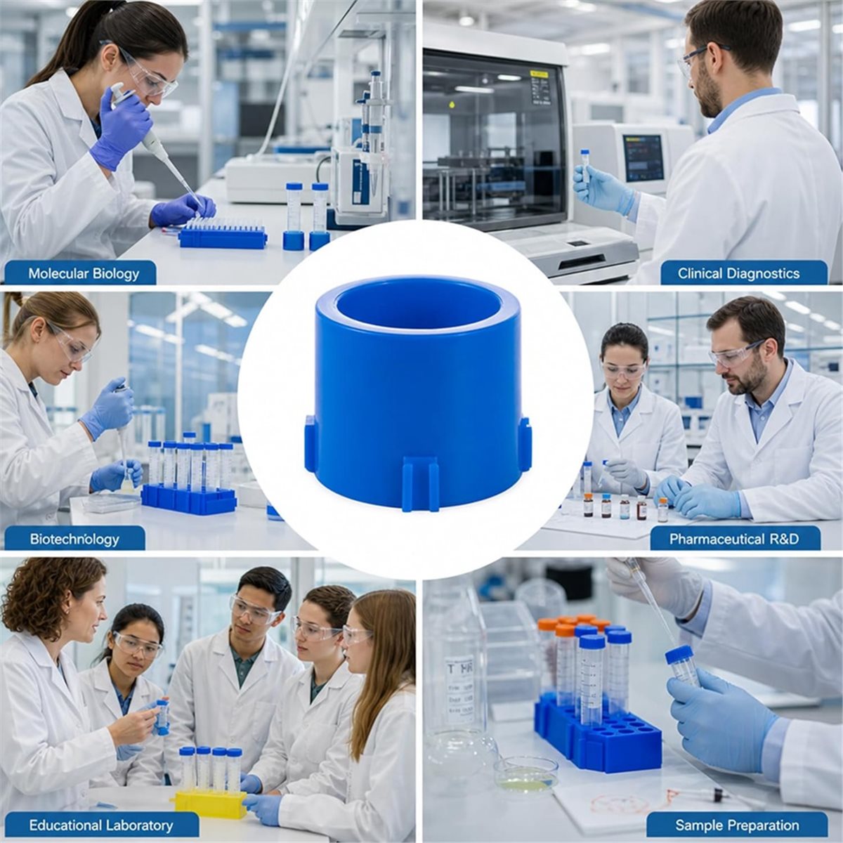 Hobby Science Lab - A1380K 遠心管ラック、ラボベンチ用プラスチック円錐管ホルダー、教室科学プロジェクト、家庭趣味用、10個入り 15mL SUMME