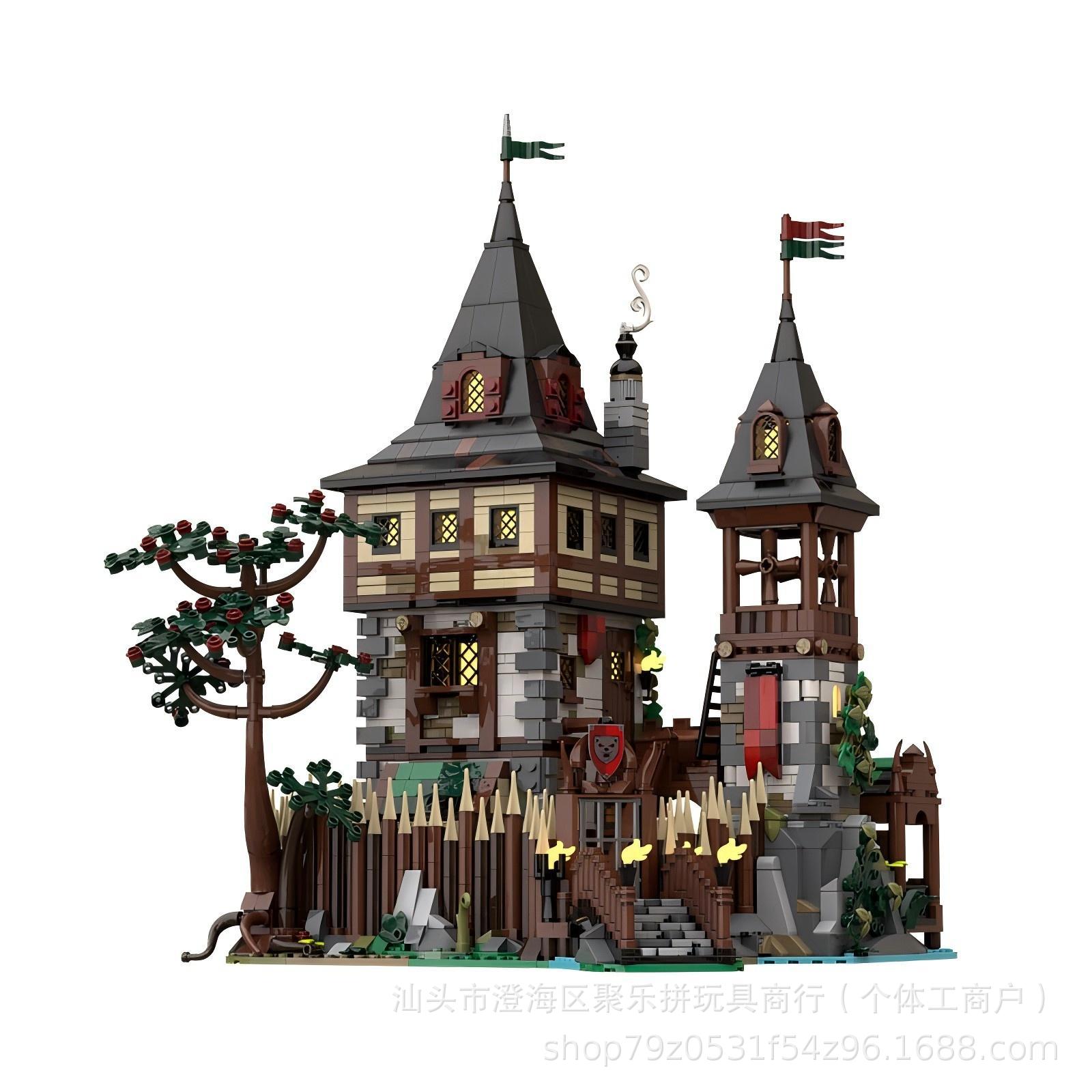 Science And Hobby - MOC ベアキング城モザイクビルディングブロック教育玩具子供科学と教育趣味コレクションレンガギフト