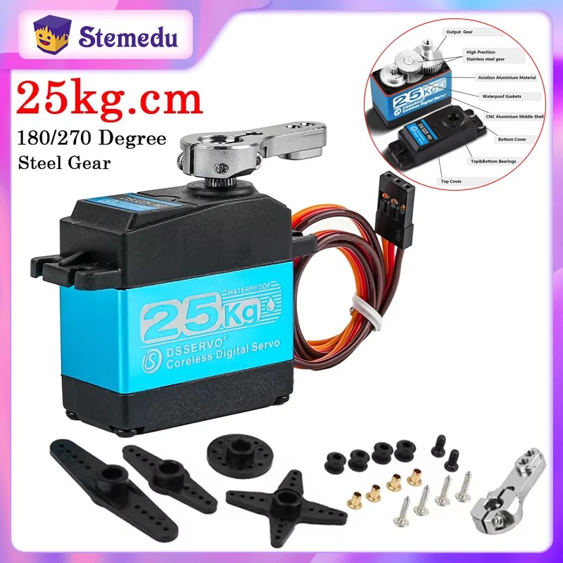 Robot Arm Motor - DS3225 プロ 25kg コアレスデジタルサーボ RC サーボモーター