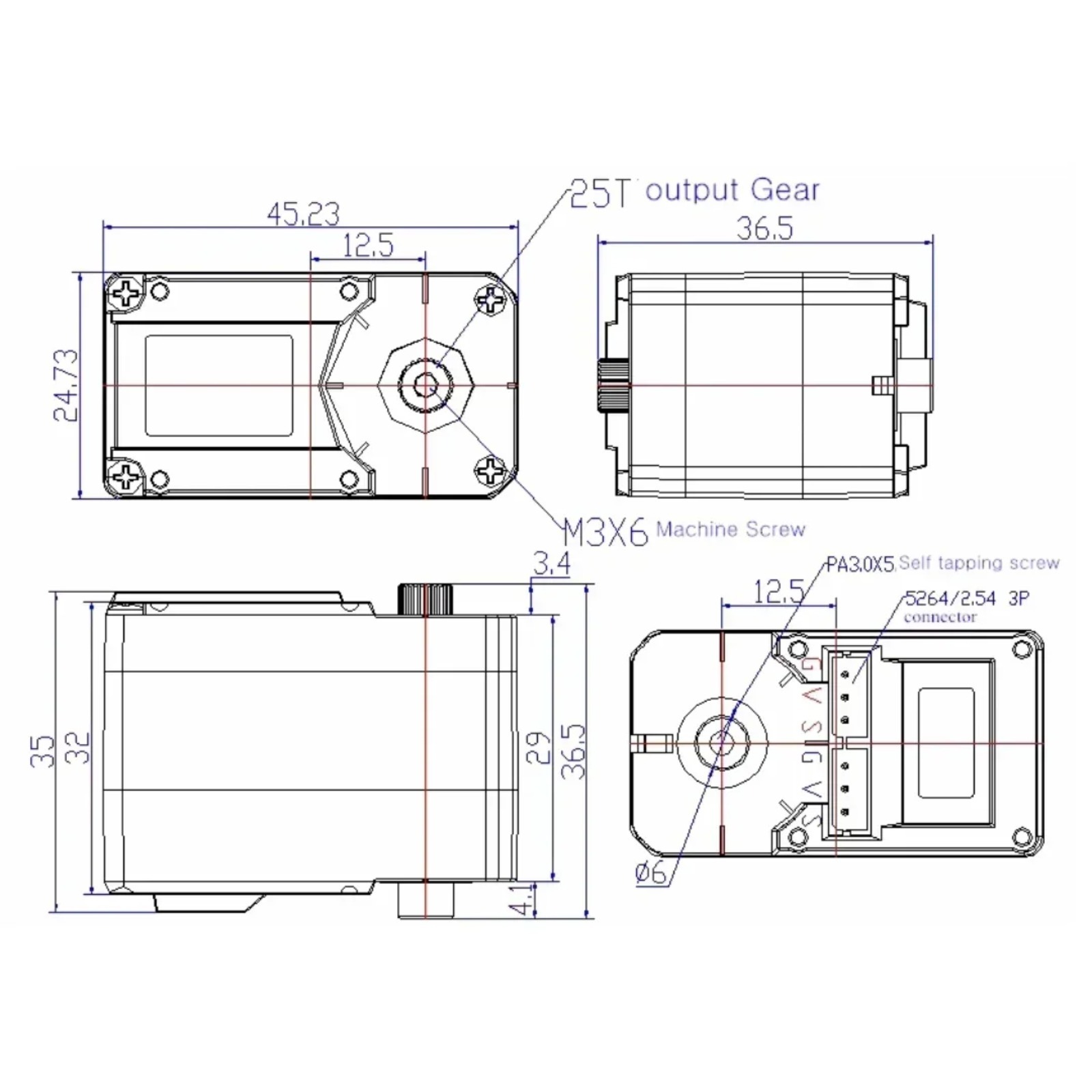 Feetech STS3215 19KG 7.4V ギア比  - Robot Arm Motor のレビューと価格