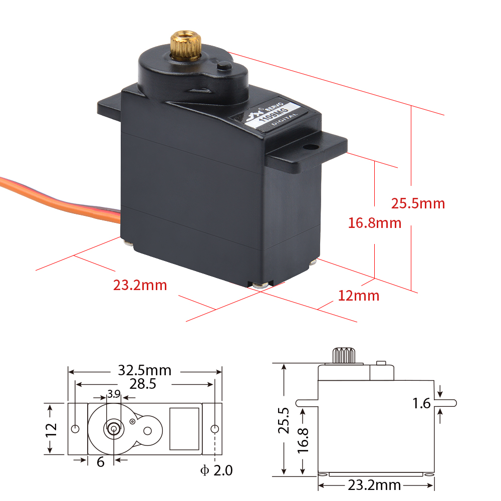 1/2/4 個 JX サーボ PDI-1109MG 9 グラ - Robot Arm Motor のレビューと価格