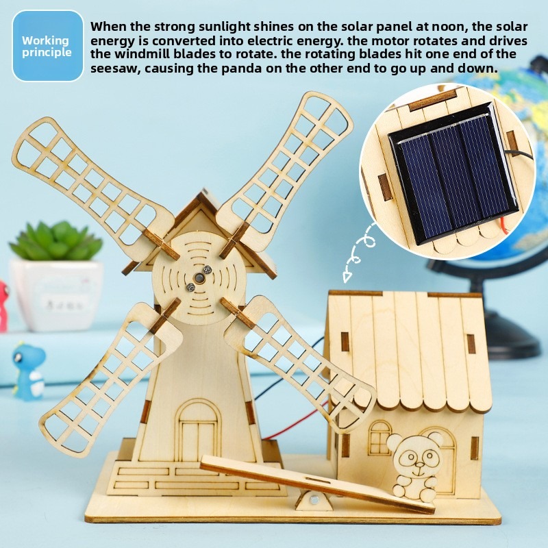 太陽光発電風車ハウス、子供向けDIY手作り組み立てモデル、教 - Science Max のレビューと価格