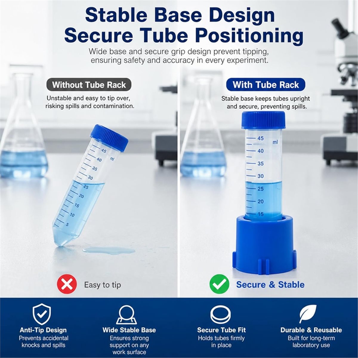 A1380K 遠心管ラック、ラボベンチ用プラスチック円錐管ホ - Hobby Science Lab のレビューと価格