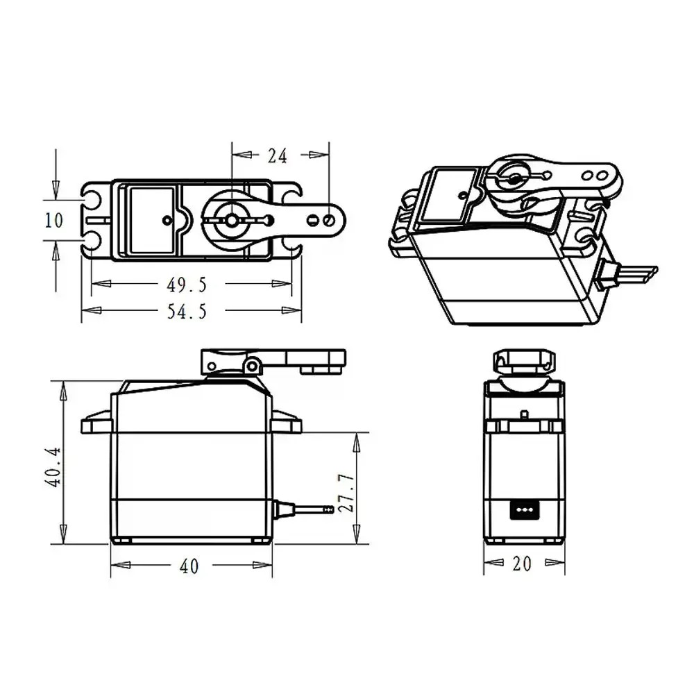 DS3225 プロ 25kg コアレスデジタルサーボ RC  - Robot Arm Motor のレビューと価格